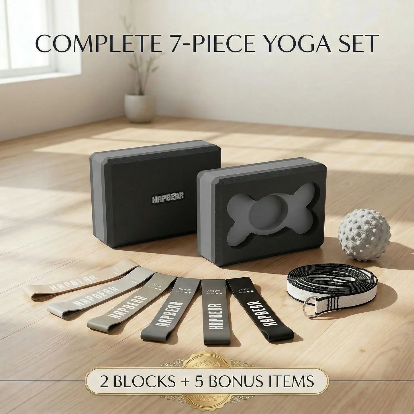 Hapbear High Density Foam Yoga Blocks For Home Exercise Routine