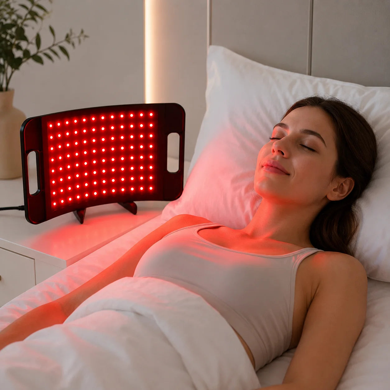 Red Light Therapy Panel With Timer And Adjustable Stand