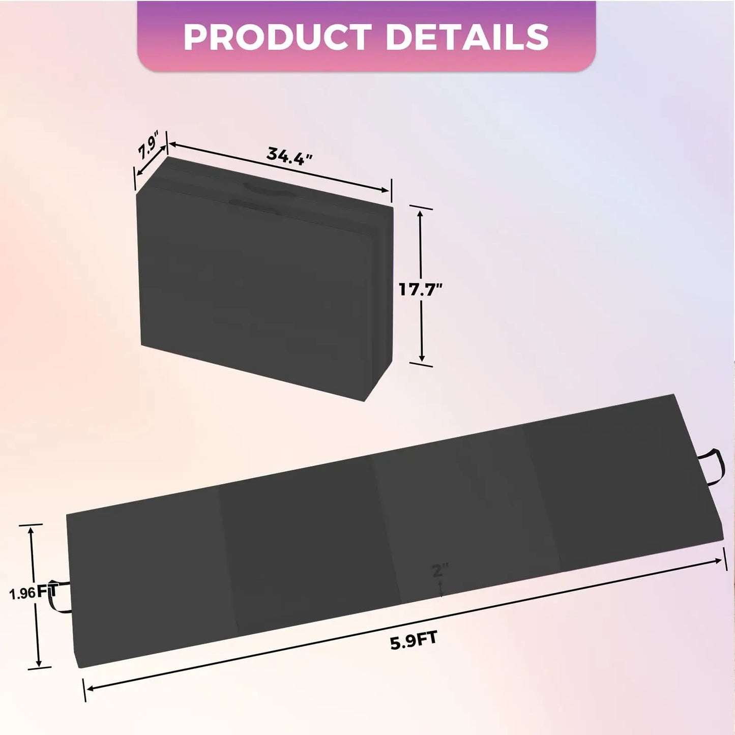HiMiss Foldable Tumbling Exercise Mat For Gymnastics Training