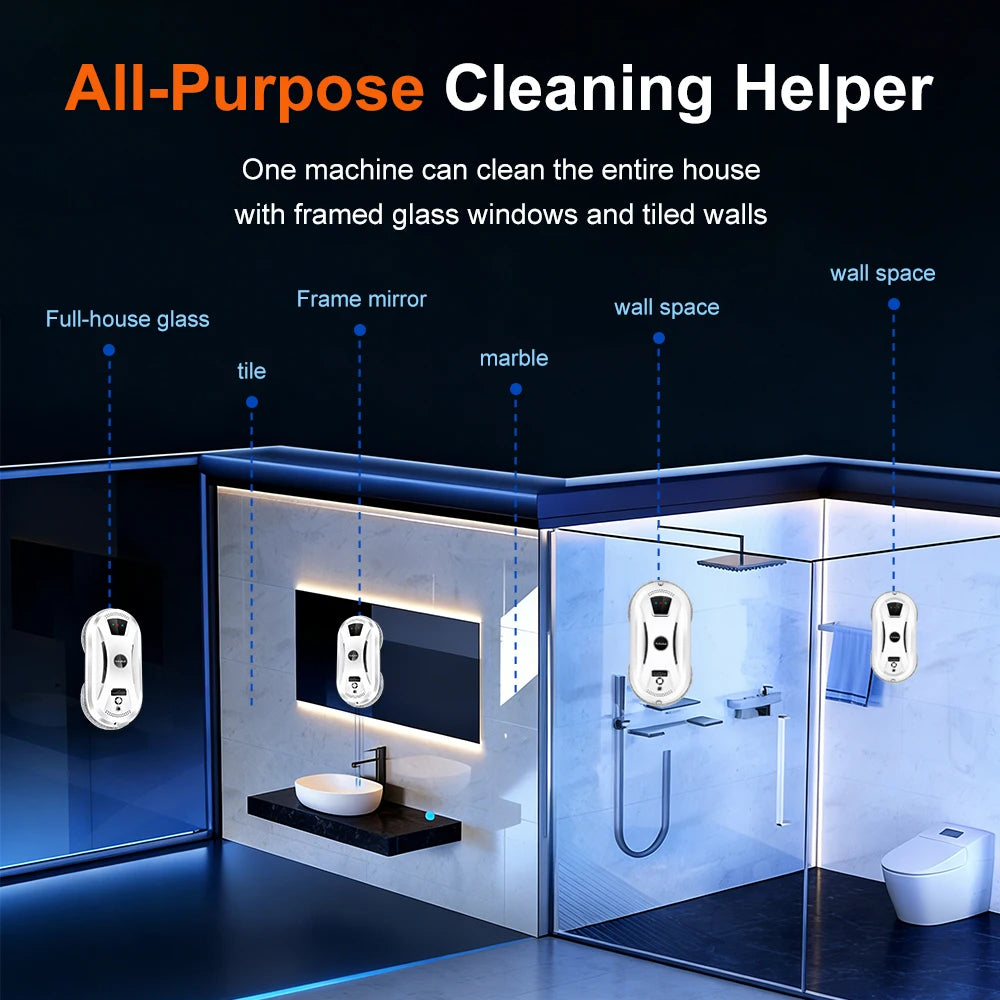 PuRuikai Ultra Thin Window Cleaning Robot Vacuum With Remote Control