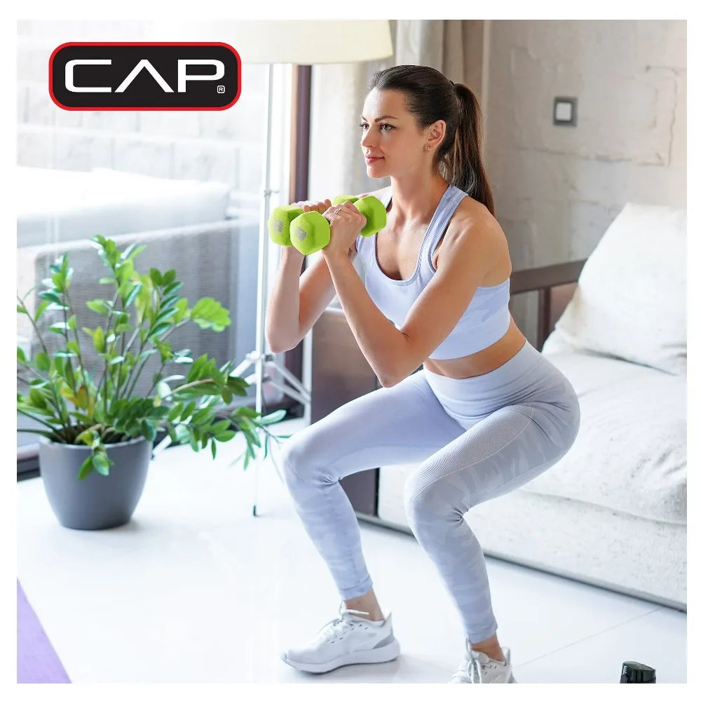 Pair Of Neoprene Dumbbells For Home Gym Strength Training