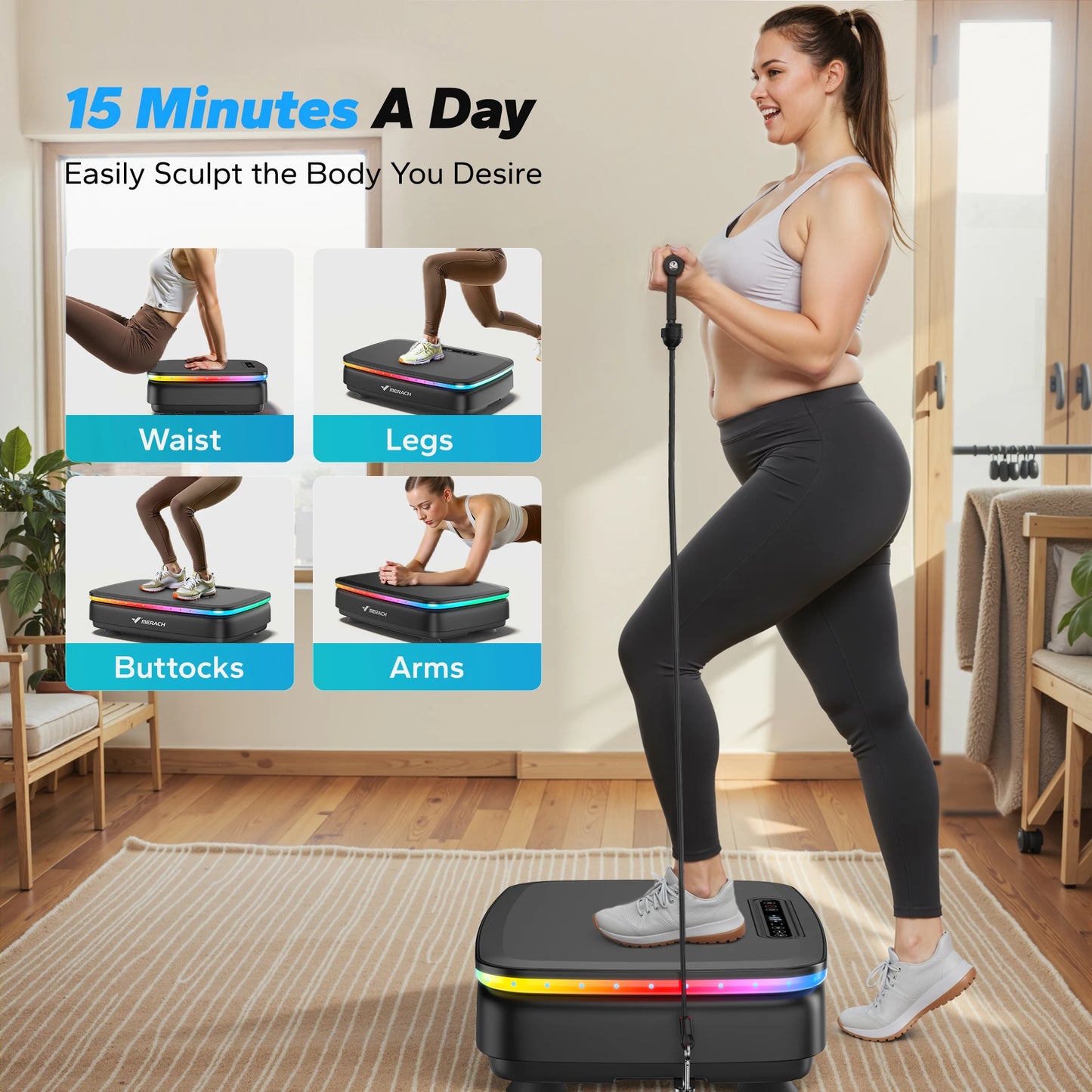 Merach Vibration Plate Exercise Machine Whole Body Workout