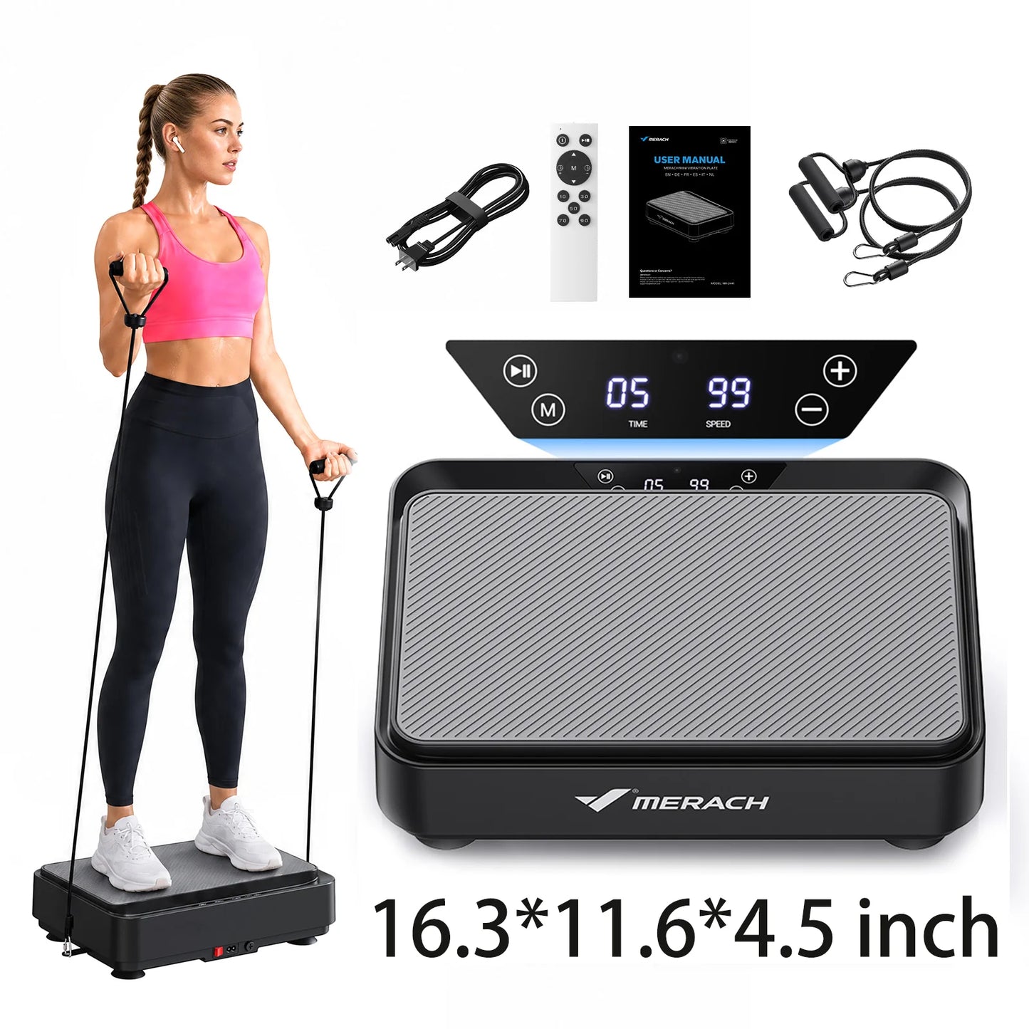 Merach Vibration Plate Exercise Machine For Home Fitness