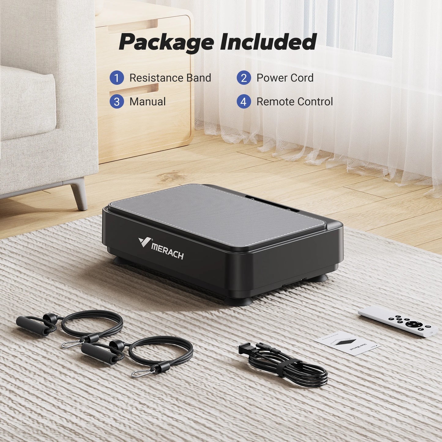 Merach Compact Whole Body Vibration Plate With Led Display Fitness