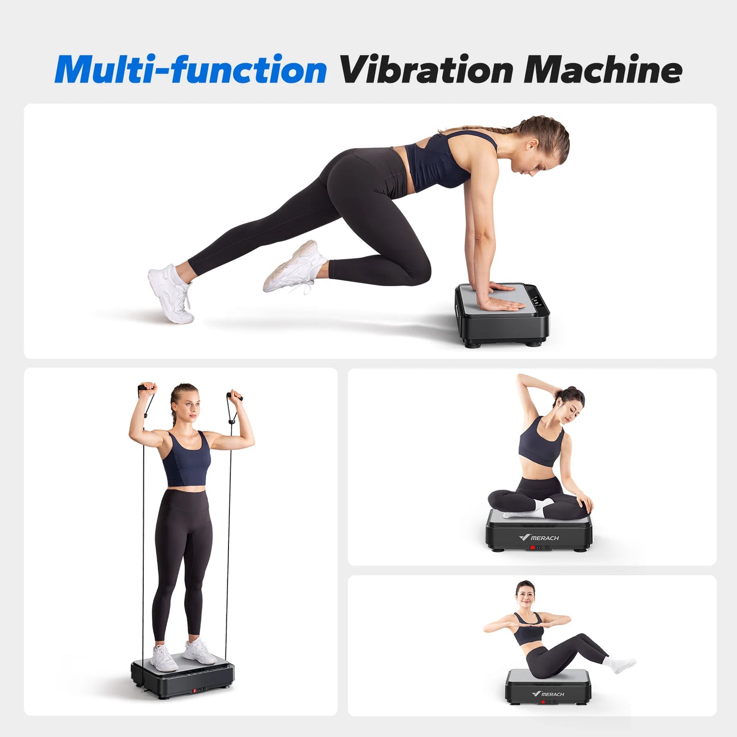Merach Vibration Plate Exercise Machine With Remote And Led Display