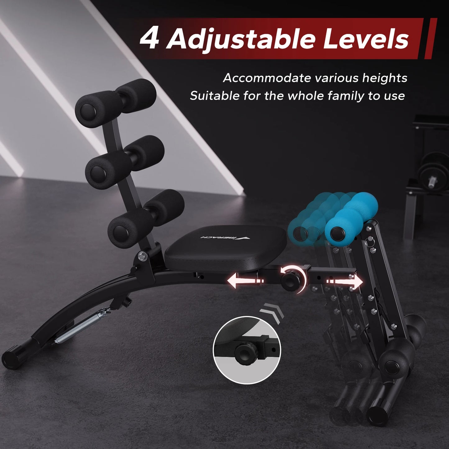 MERACH Multifunctional Ab Machine Adjustable Workout Bench For Home Gym