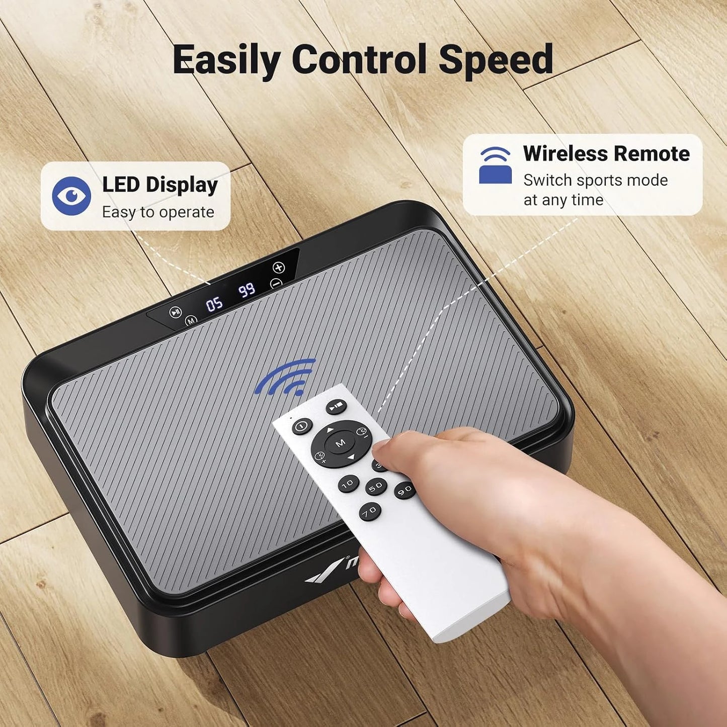 Merach Compact Whole Body Vibration Plate With Led Display Fitness