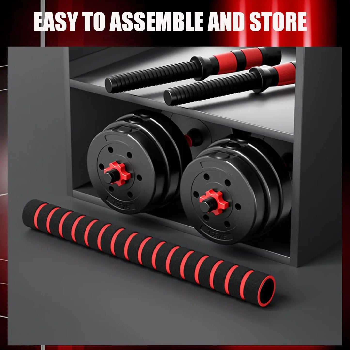 Adjustable Dumbbell Set for Home Fitness Weight Training 3 In 1