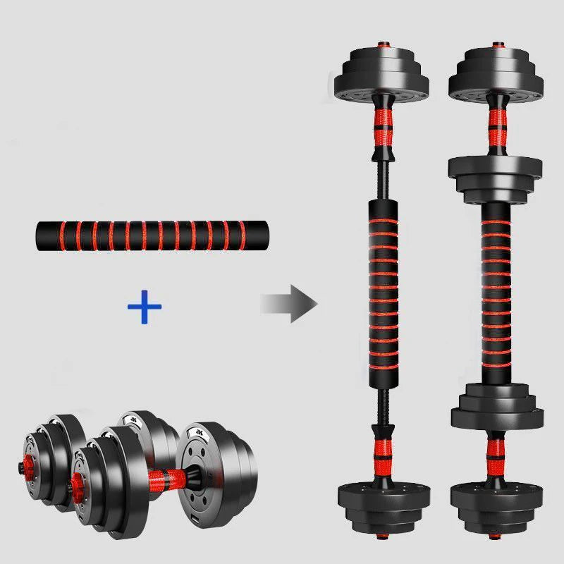 Adjustable Dumbbell Barbell Set For Home Gym Fitness Strength Training