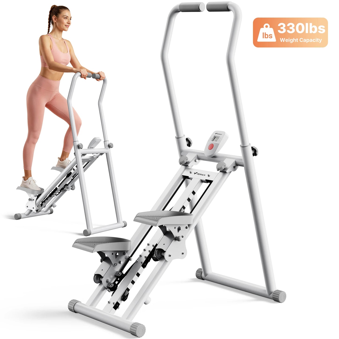 Merach Adjustable Stair Stepper Foldable Full Body Exercise Machine