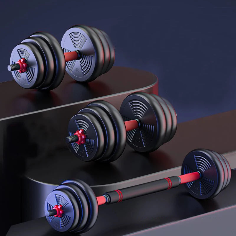 Adjustable Dumbbell Barbell Set For Home Gym Fitness Strength Training
