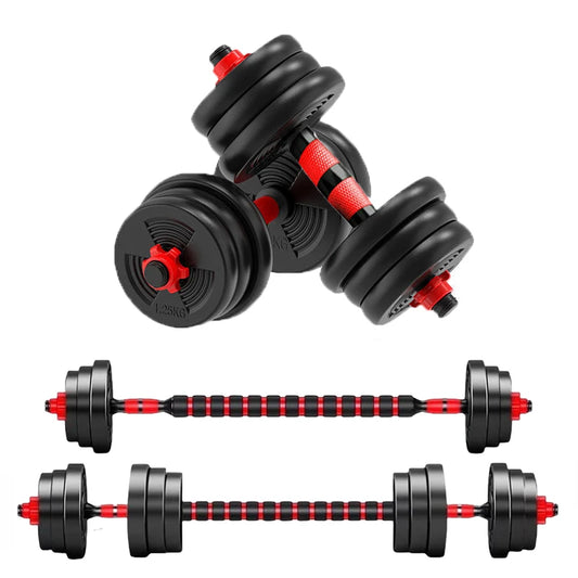 Adjustable Rubber Dumbbell Barbell Set For Home Gym Strength Training