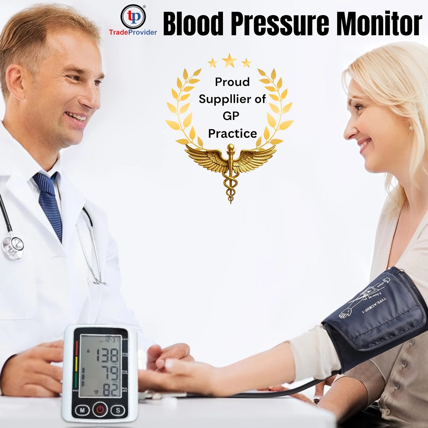 Automatic Upper Arm Blood Pressure Monitor Voice Broadcast Heart Rate