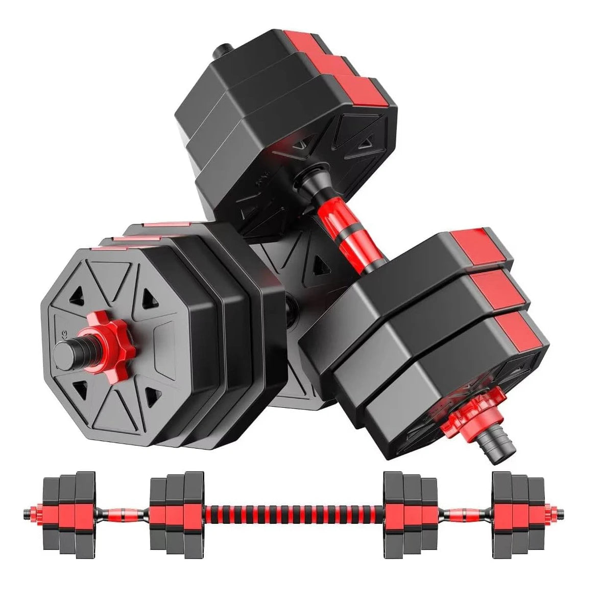 Adjustable Dumbbell To Barbell Fitness 44 Pound Set