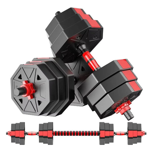 Adjustable Dumbbell To Barbell Fitness 44 Pound Set