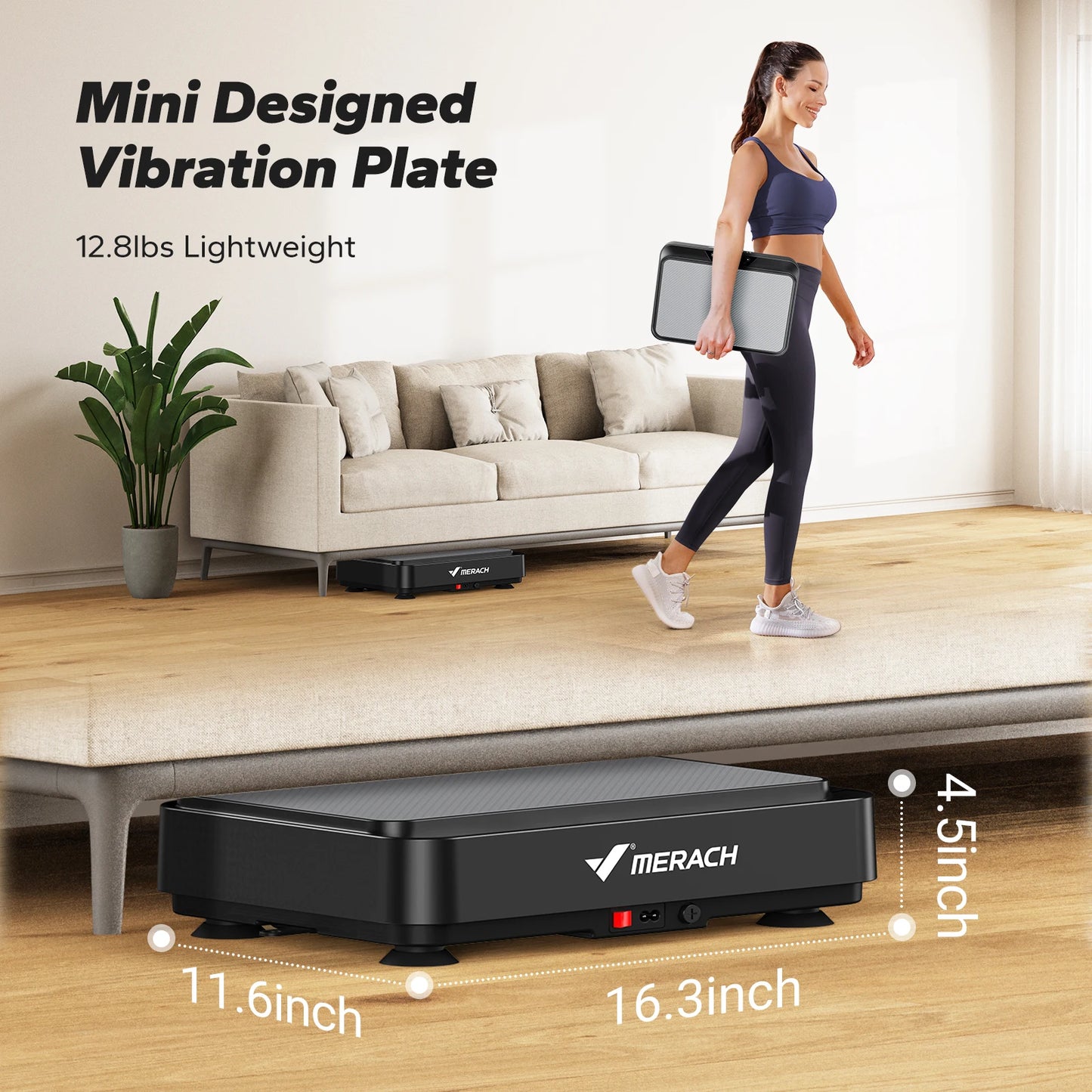 Merach Vibration Plate Exercise Machine With Remote And Led Display