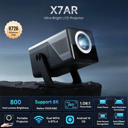 LynCast 8K Support X7 AI Smart Android 14 Projector