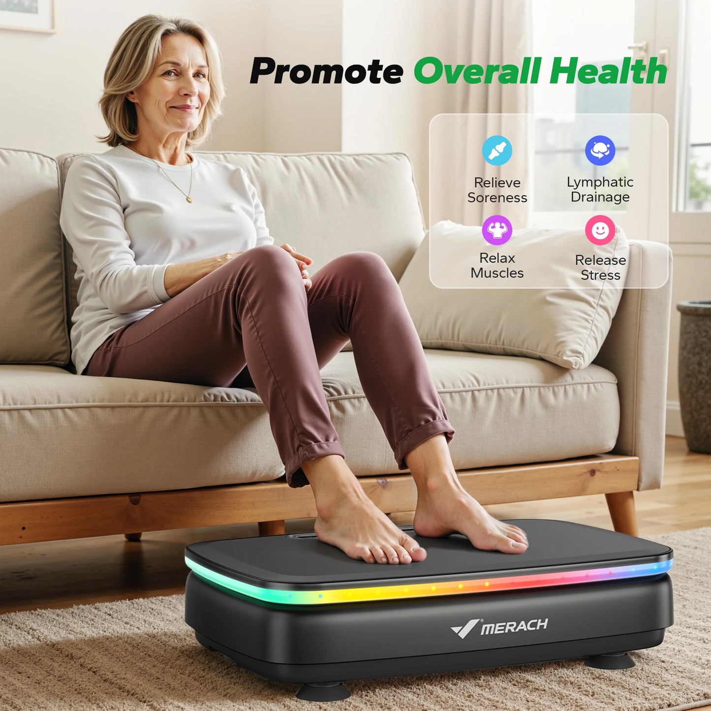 Merach Vibration Plate Exercise Machine Whole Body Workout