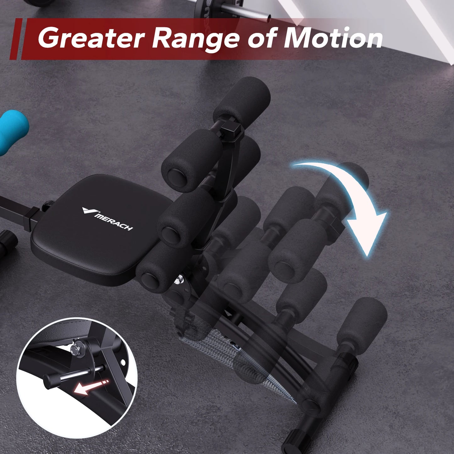 Merach Adjustable Ab Trainer Multi Functional Sit Up Bench Home