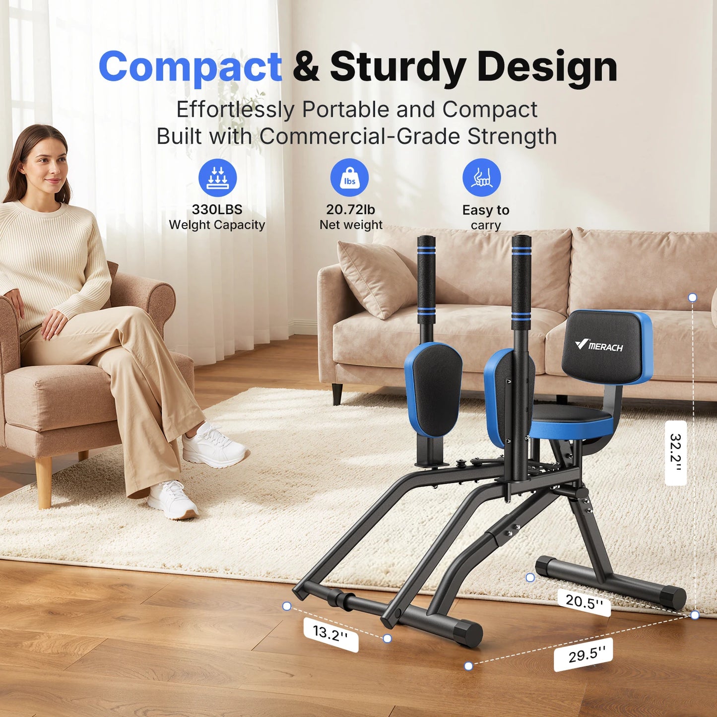 Merach Adjustable Hip Abductor Leg Resistance Trainer