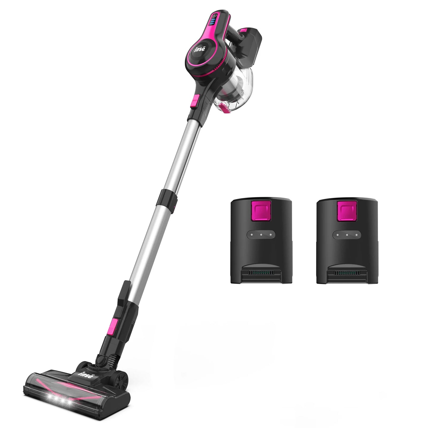 INSE Cordless Vacuum Cleaner Strong Suction Bagless Rechargeable Home Cleaning