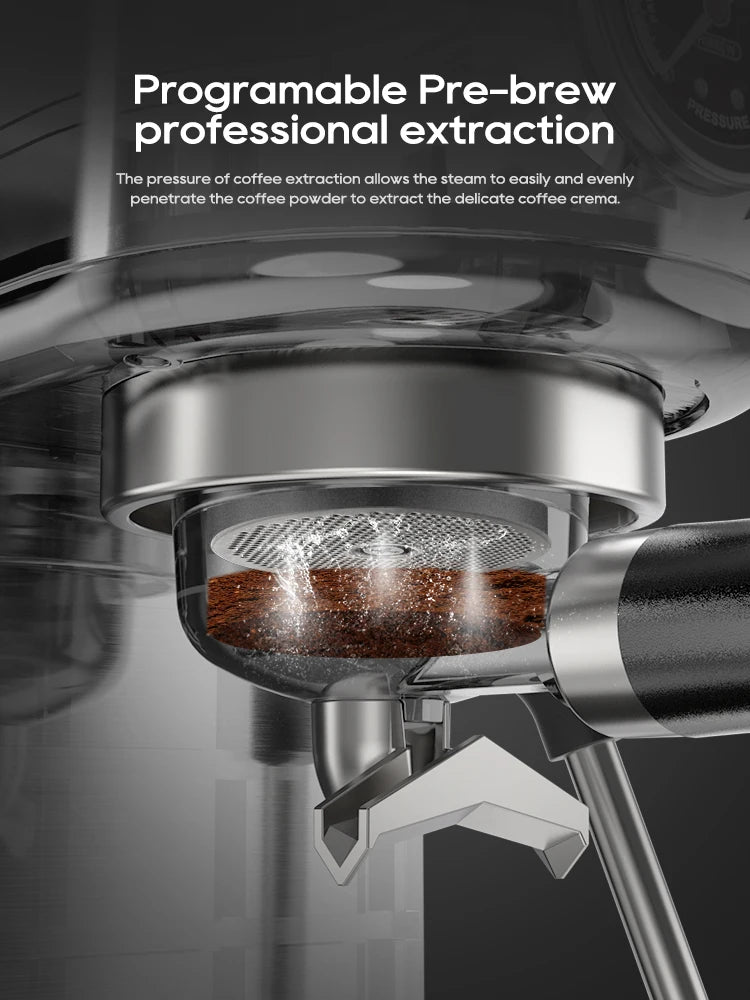HiBREW 20Bar Semi Automatic Espresso Coffee Machine Adjustable Temperature