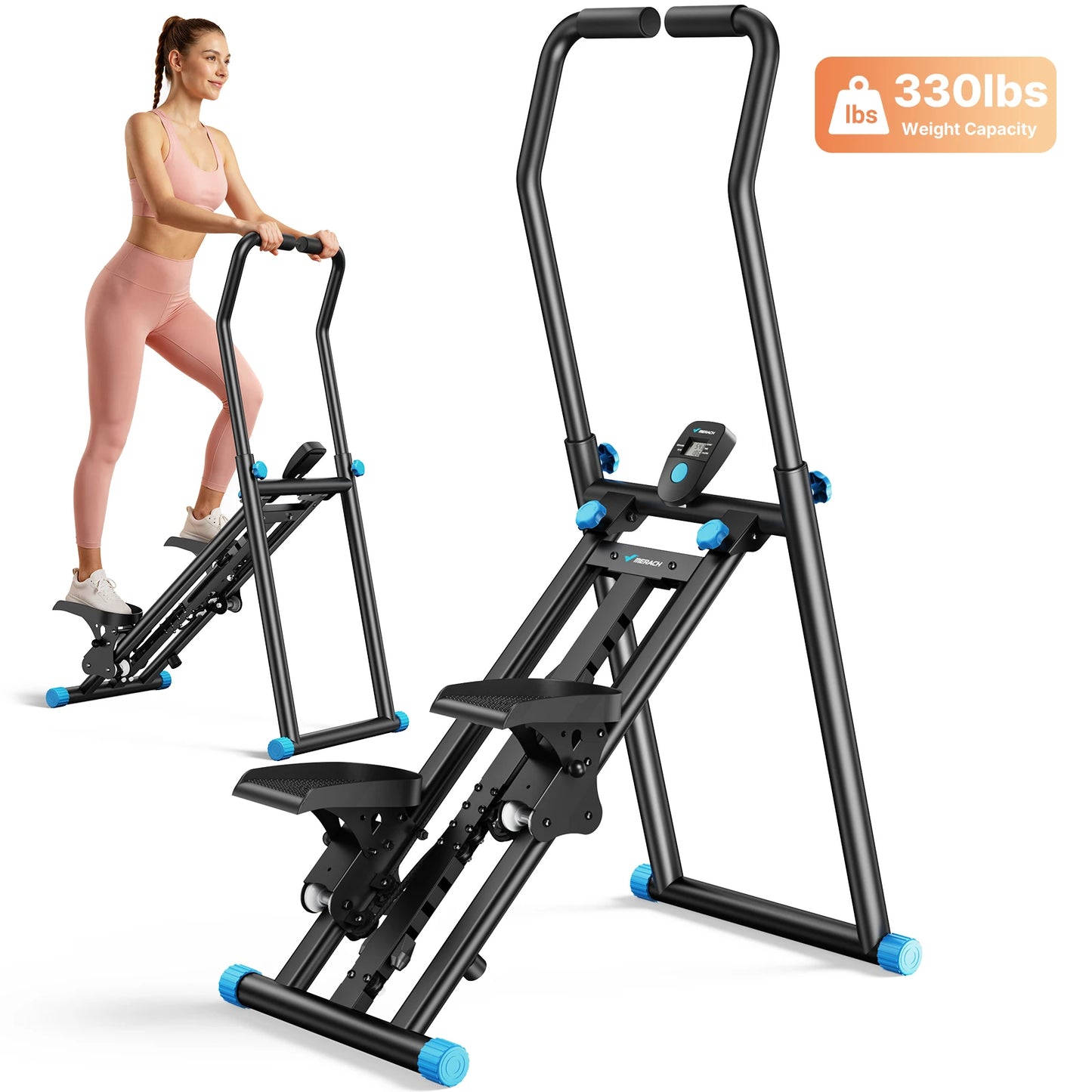 Merach Adjustable Stair Stepper Foldable Full Body Exercise Machine