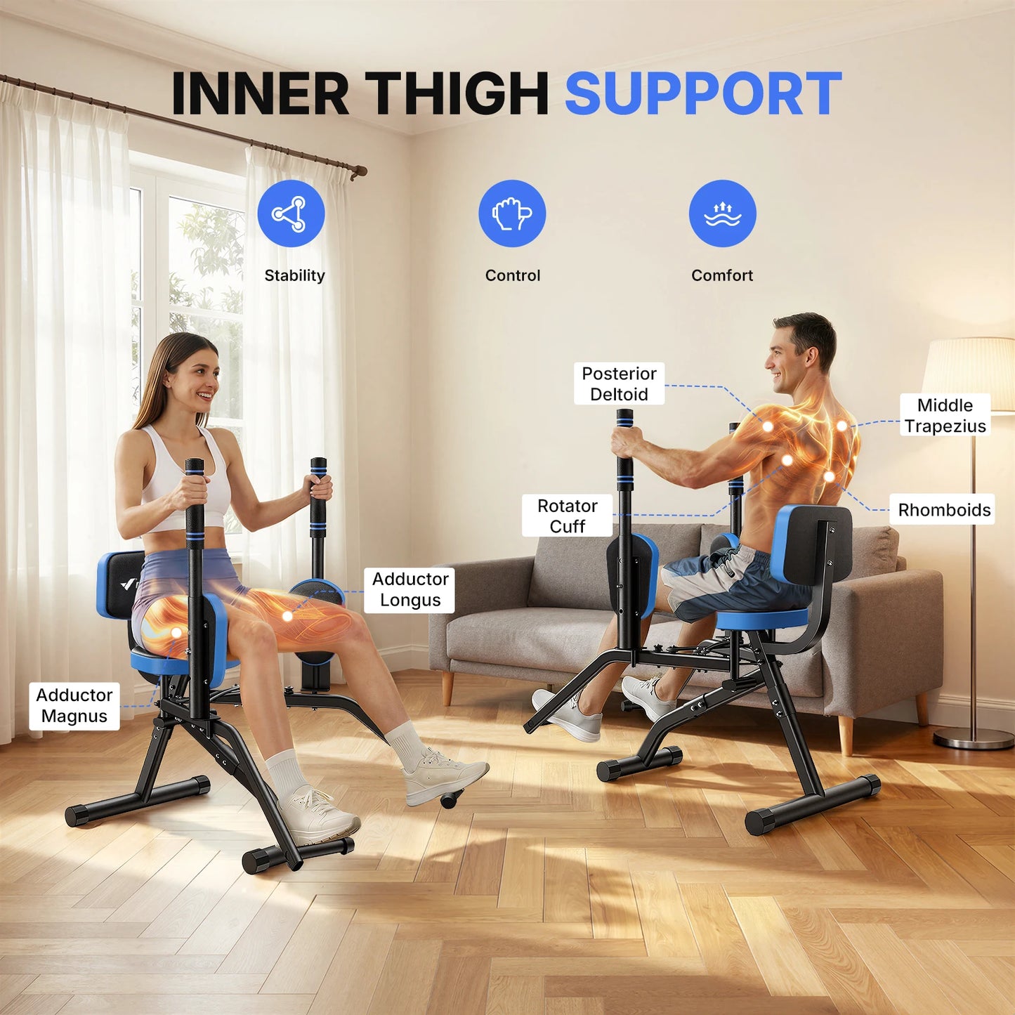 Merach Adjustable Hip Abductor Leg Adductor Machine