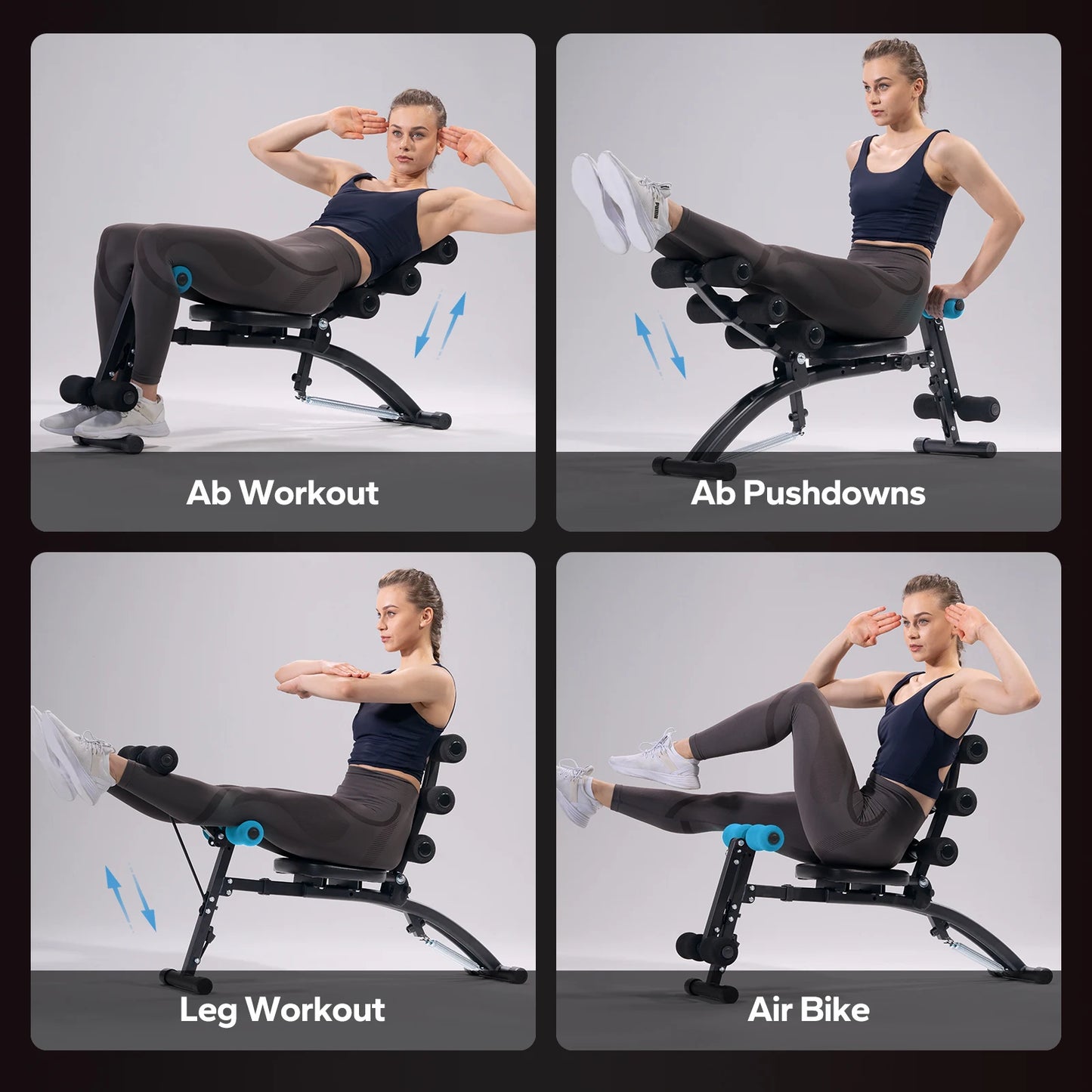 Merach Adjustable Ab Trainer Multi Functional Sit Up Bench Home