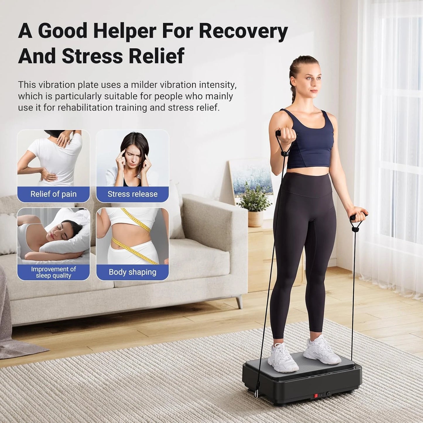 Merach Compact Whole Body Vibration Plate With Led Display Fitness