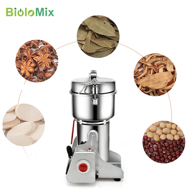 BioloMix Stainless Steel Electric Coffee And Spice Grinder Mill