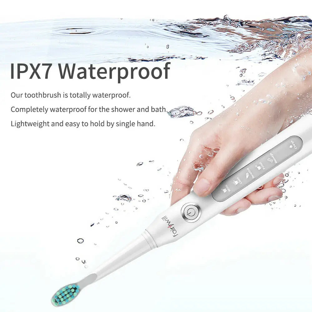 Fairywill Electric Sonic Toothbrush Rechargeable Waterproof Replacement Heads