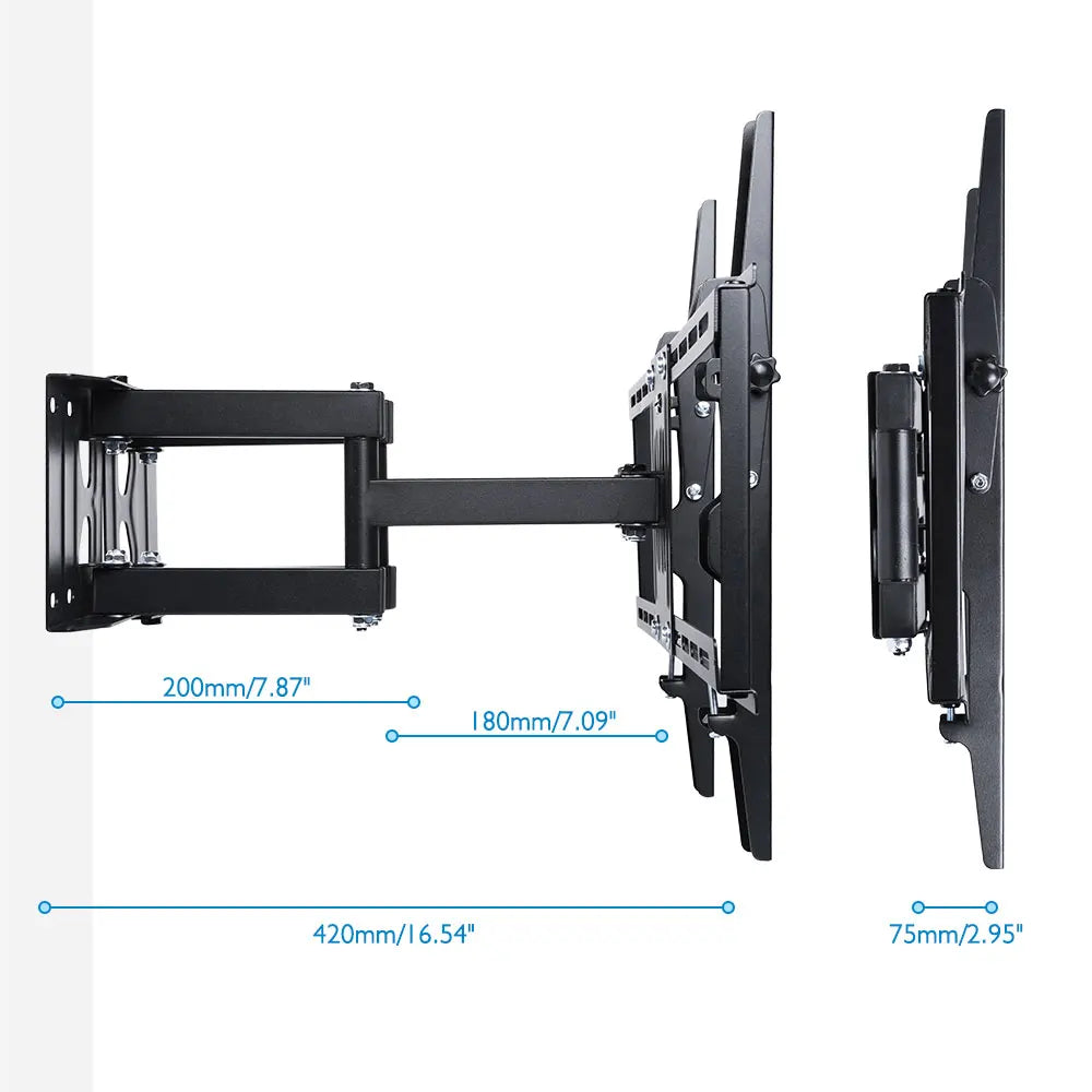 Unho Full Motion TV Wall Mount Bracket Tilt Swivel Corner
