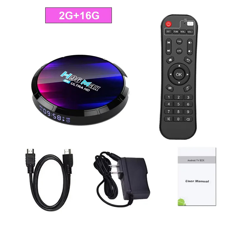 H96 Android 13 Smart TV Quad Core WiFi6 8K UHD