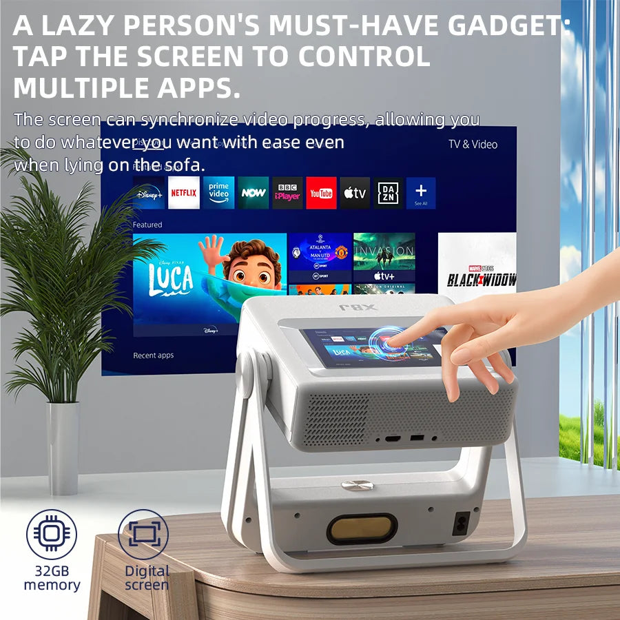 XBJ A5Pro Wifi6 Smart Projector Auto Focus 1080p Home Cinema