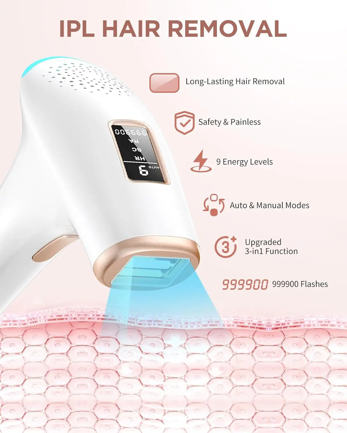 JOOYEE IPL Permanent Hair Removal Epilator Painless Professional Home Device