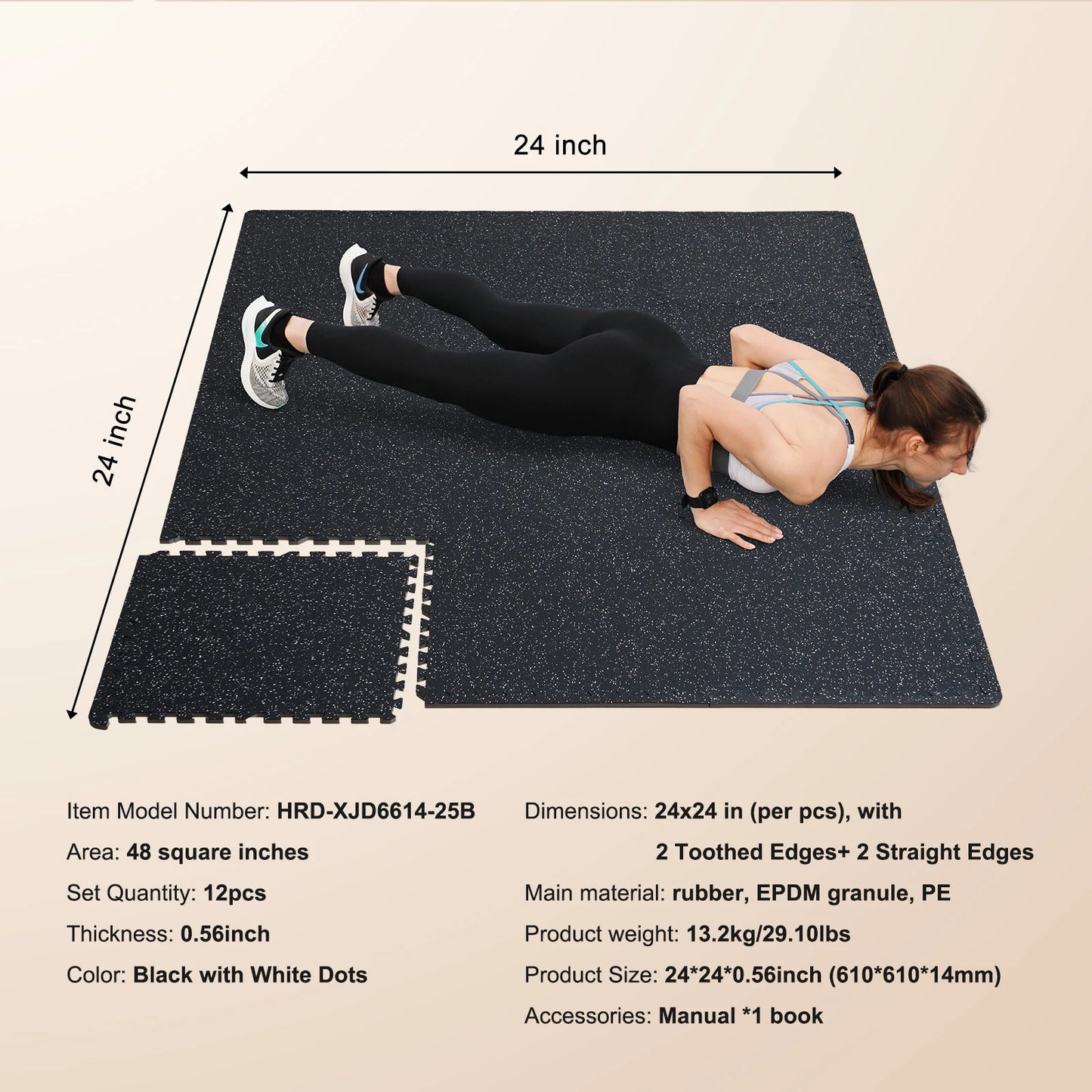 SucceBuy EVA Foam Interlocking Floor Mats For Home Gym Workout