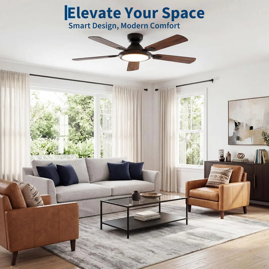 Adoolla Smart Ceiling Fan Alexa WiFi Lights Remote Quiet Motor