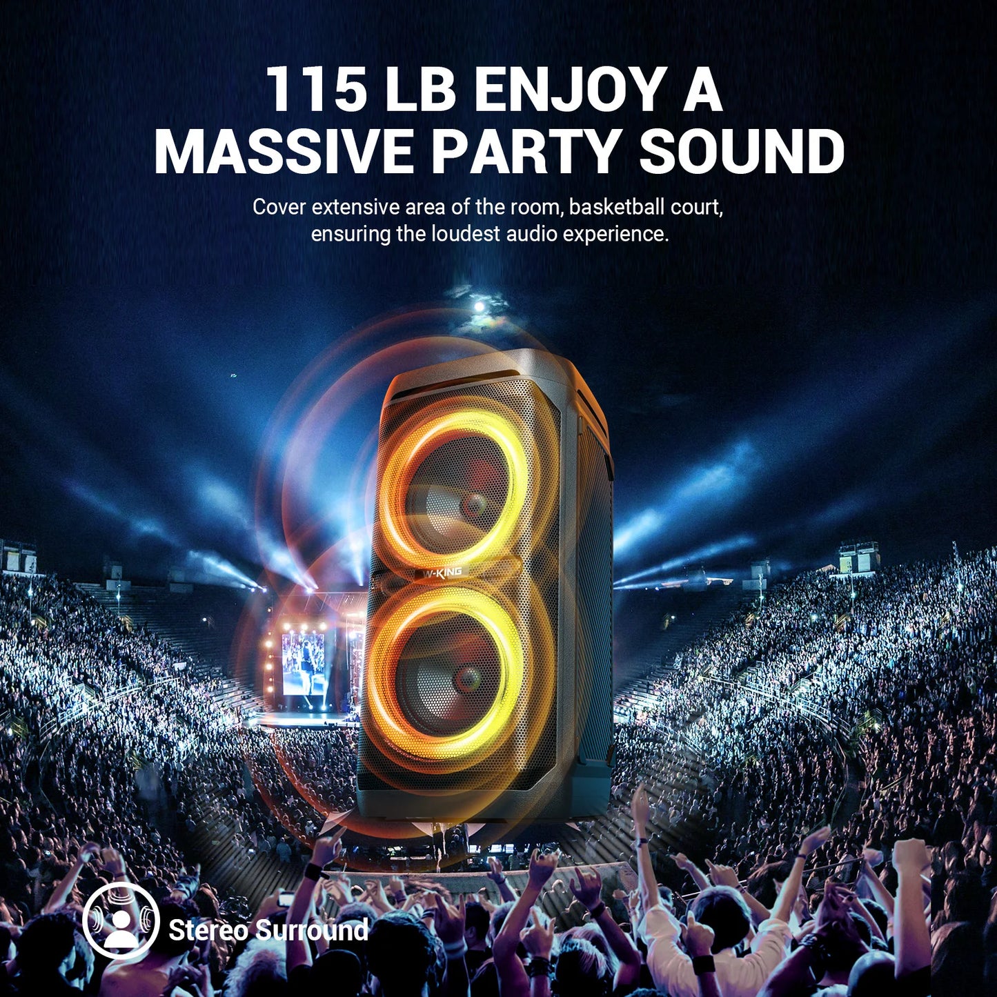 W-King T11 100W Bluetooth Portable Speaker Waterproof