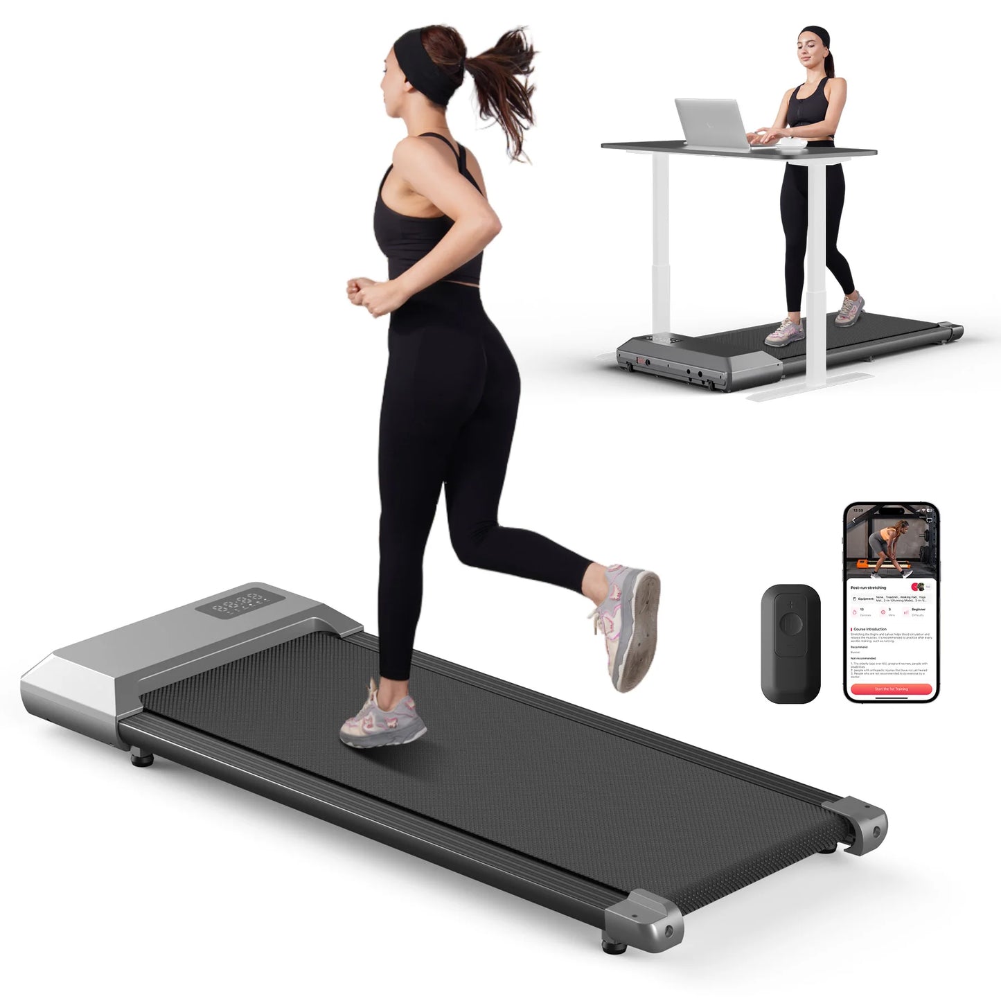 Superun 2.5HP Electric Treadmill LCD Display Wireless Heart Rate Monitoring