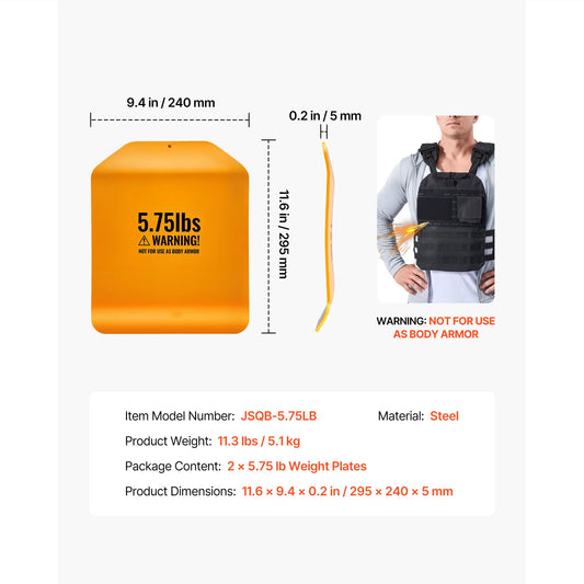 SucceBuy Curved Steel Weight Vest Plates For Strength And Endurance Training