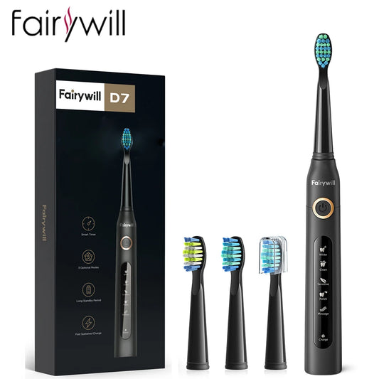 Fairywill Electric Sonic Toothbrush Rechargeable Waterproof Adult Teeth Care