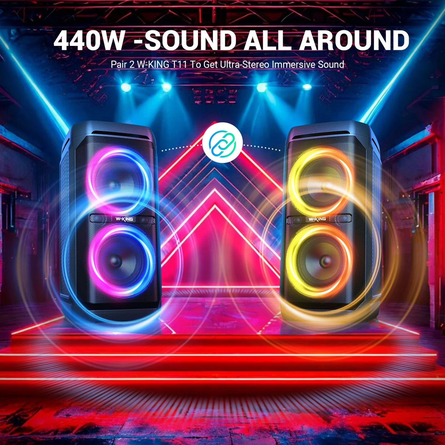 W-King T11 100W Bluetooth Portable Speaker Waterproof