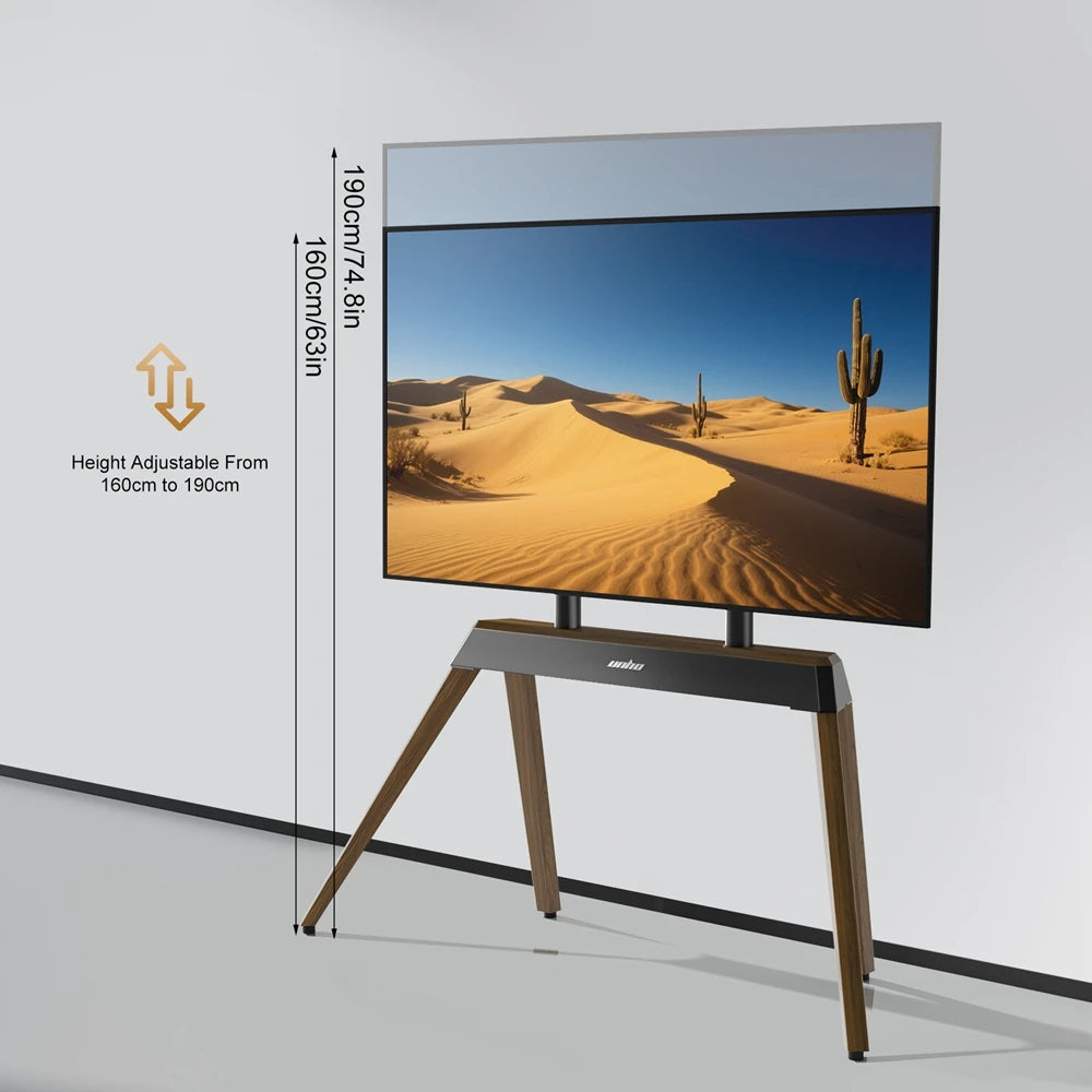 Unho Heavy Duty Height Adjustable Metal TV Floor Stand Universal