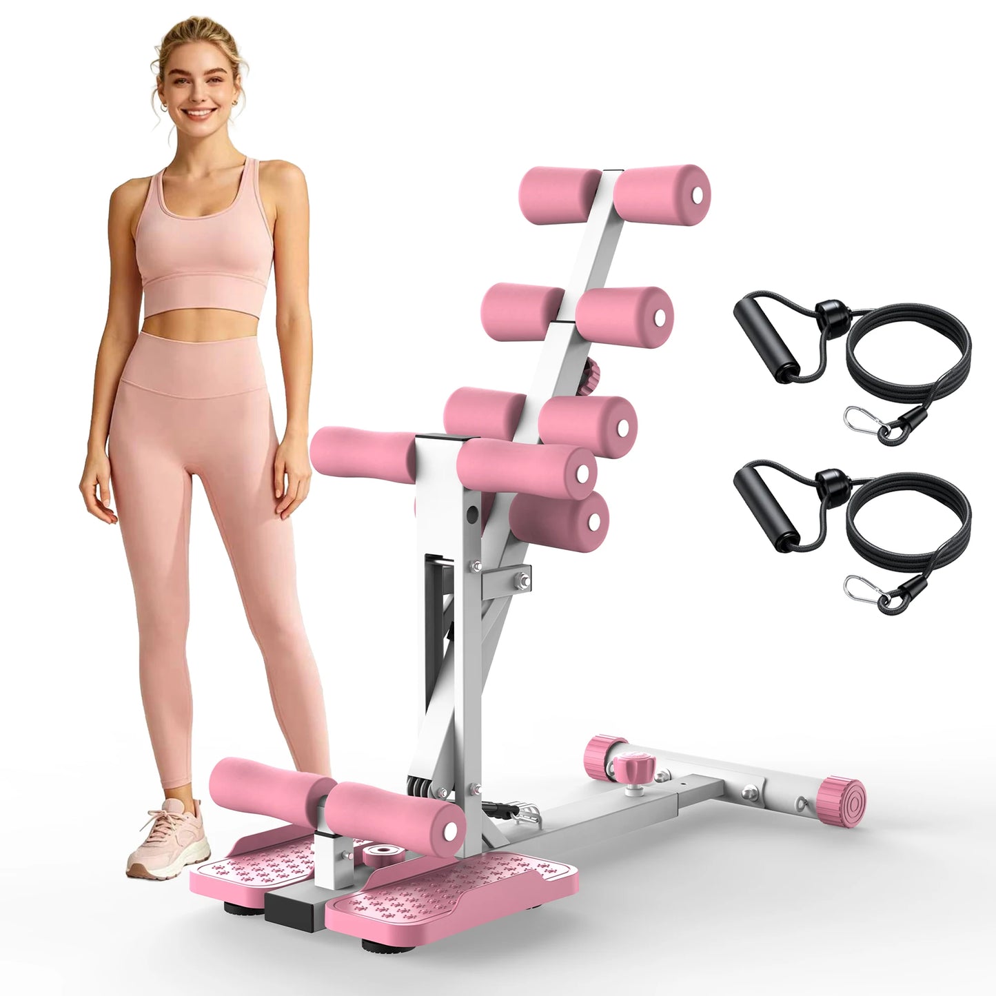 Deep Squat Machine With Resistance Bands For Glute Core Workout