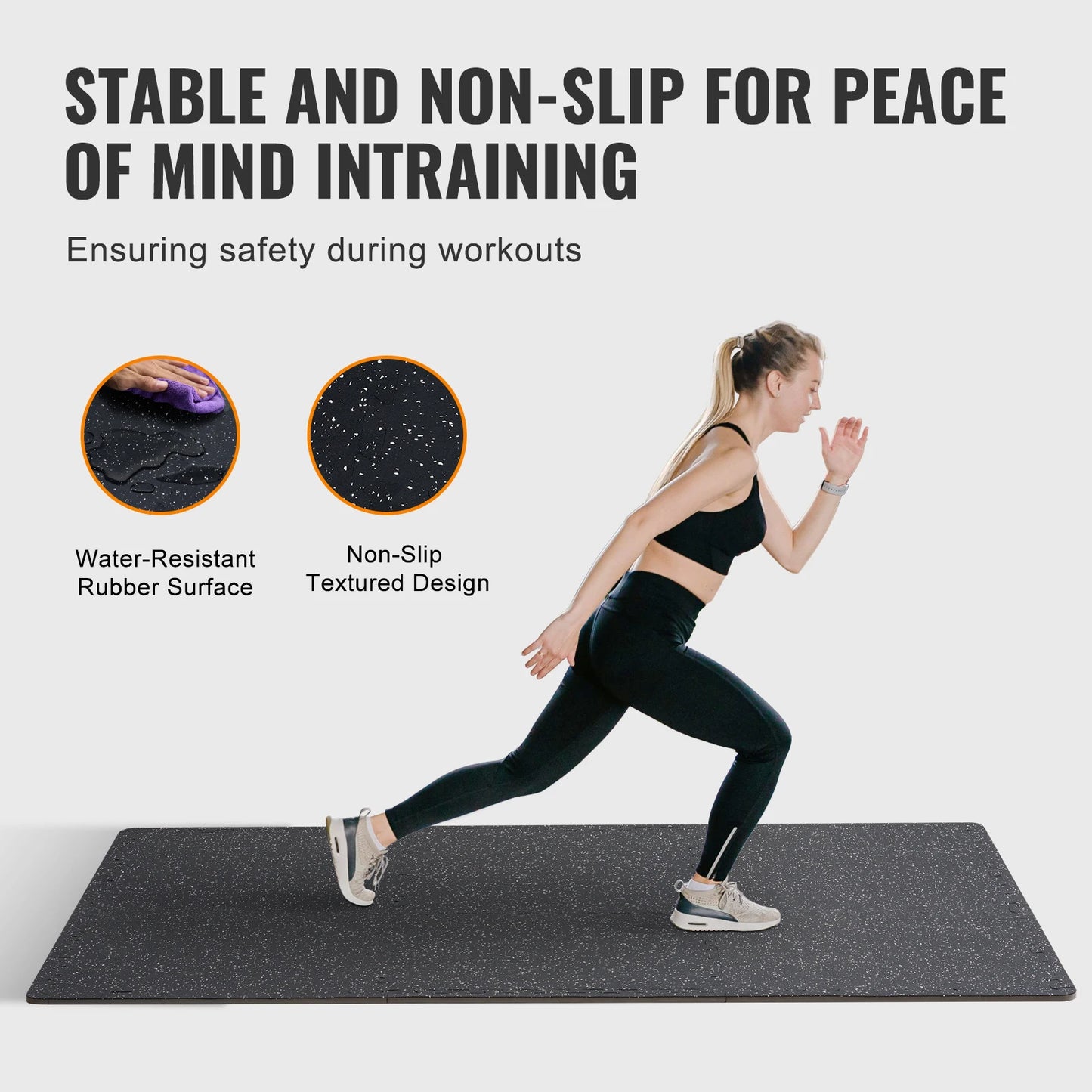 SucceBuy EVA Foam Interlocking Floor Mats For Home Gym Workout