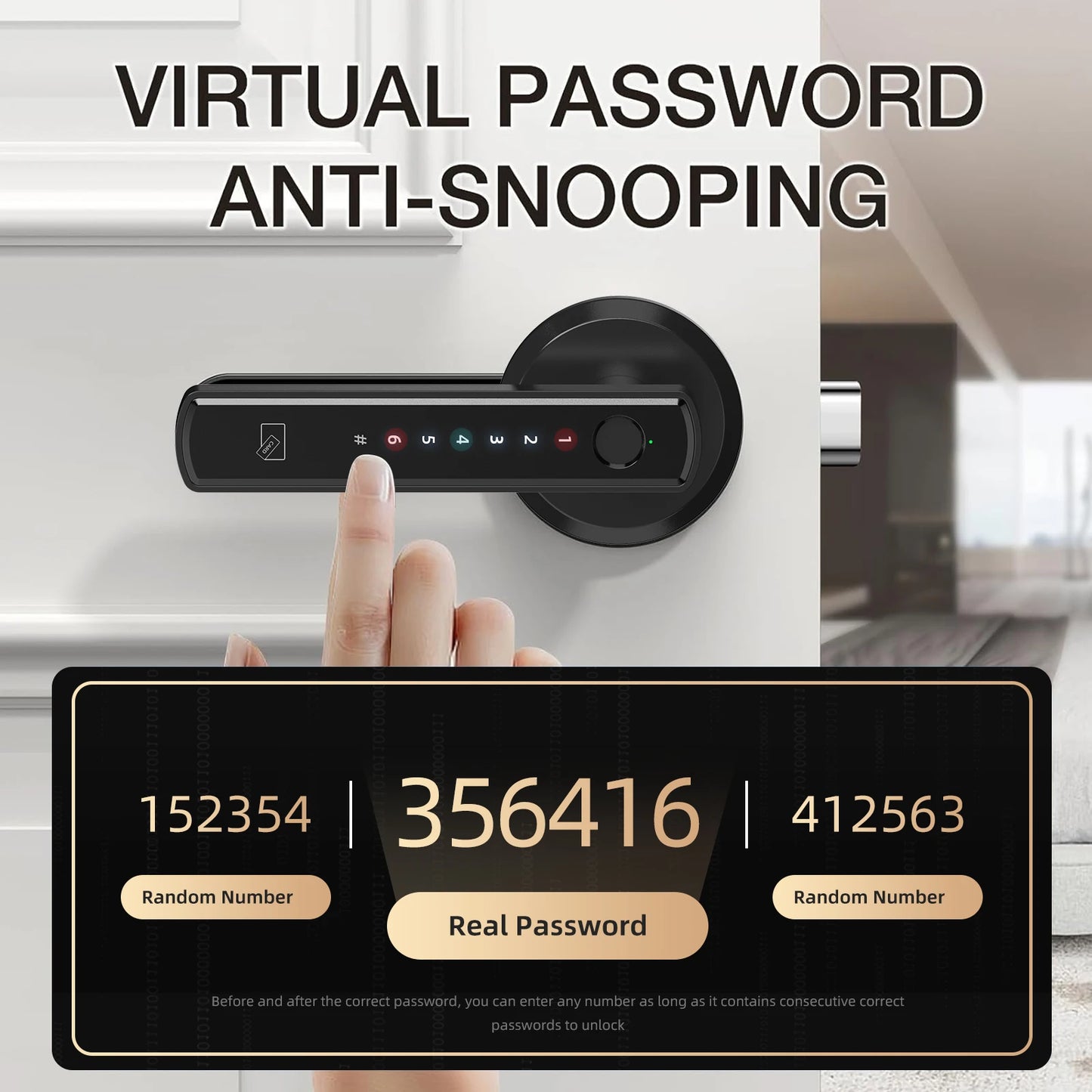 Viladepot Smart Door Lock Fingerprint Bluetooth App Control Electronic Keypad