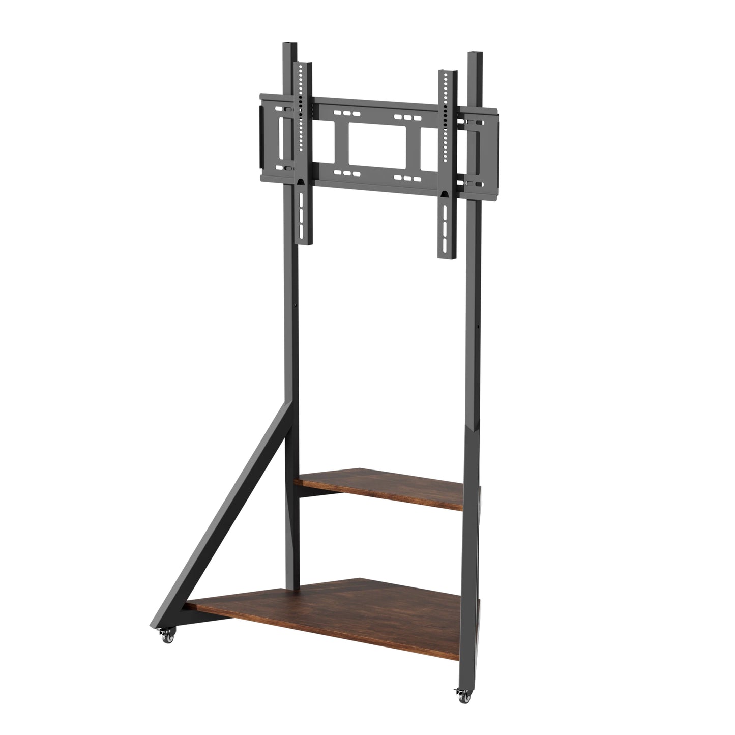 Unho Adjustable Height Rolling Floor Stand Professional Grade TV Bracket