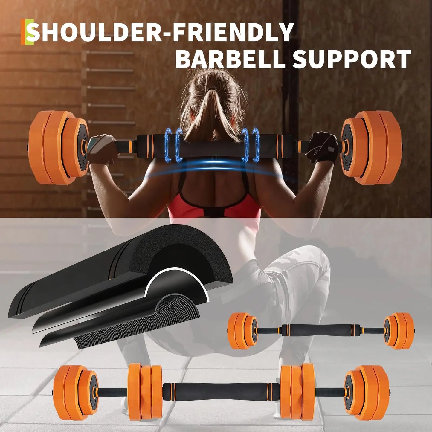 Adjustable Dumbbell Combo Converts To Barbell Kettlebell Home Gym Equipment