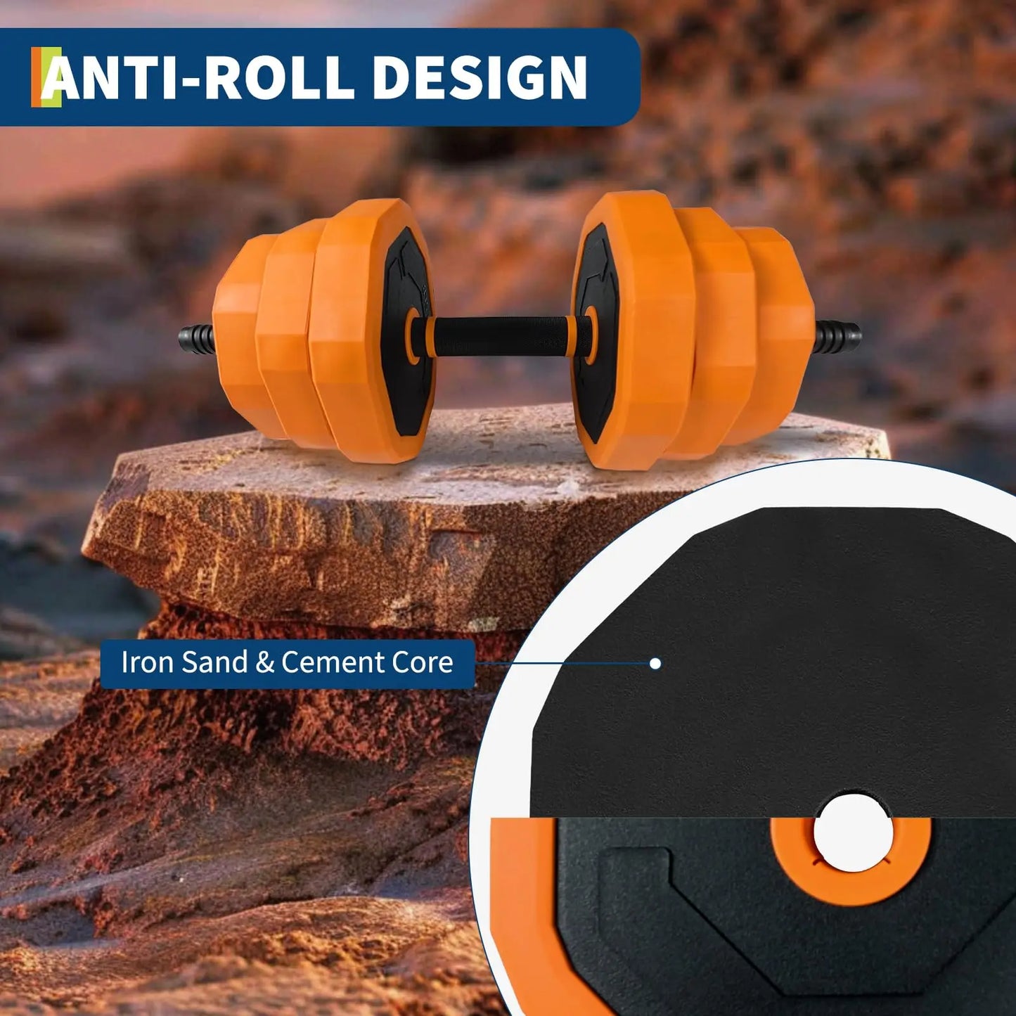 Adjustable Dumbbell Combo Converts To Barbell Kettlebell Home Gym Equipment